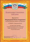 Благодарственное письмо Благодарственное письмо